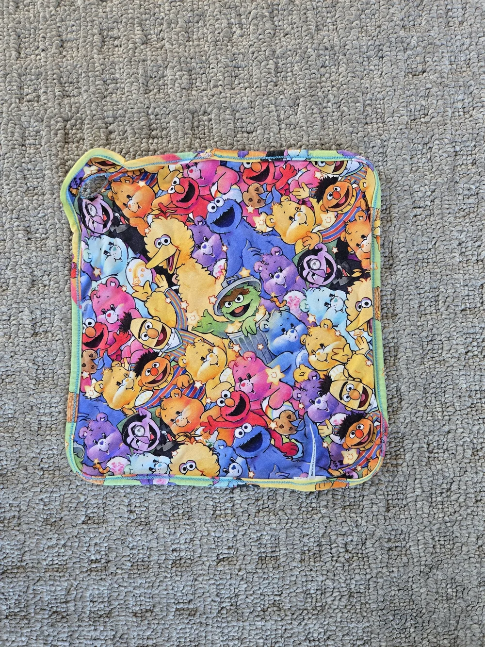 Care Bears And Sesame Street Comfort Lovey Blanket - Rainbow Characters
